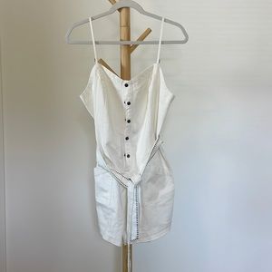 NWT Splendid white denim romper